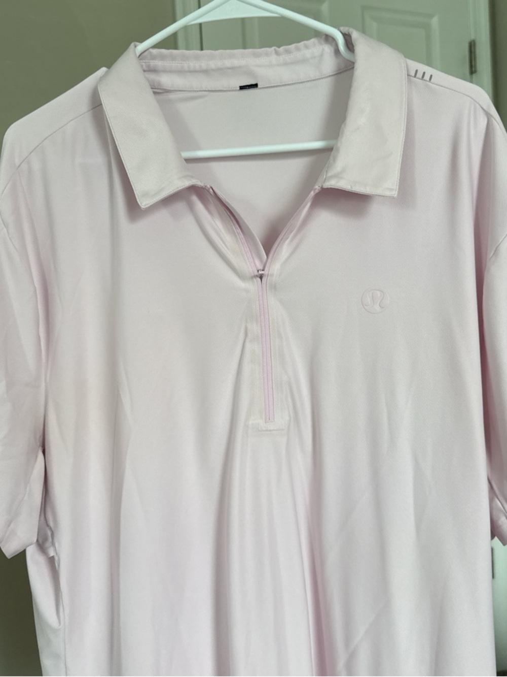 Lululemon Light Pink Half-Zip Polo